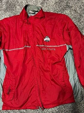 Red Oak Ohio State Buckeyes Red & Gray Jacket Like New